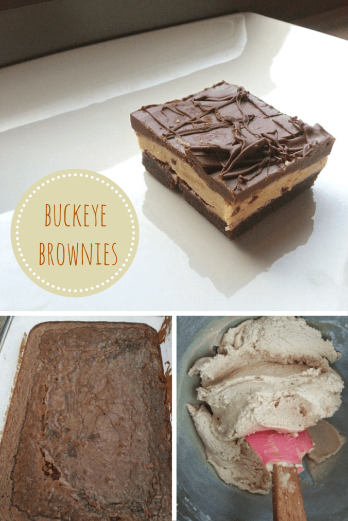 three layer buckeye brownie bars - peanut bar + Brownie + chocolate OMG! - I CRASHED THE WEB