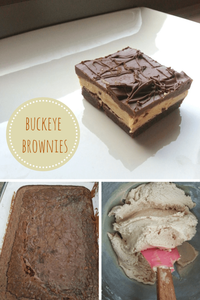 three layer buckeye brownie bars - peanut bar + Brownie + chocolate OMG! - I CRASHED THE WEB