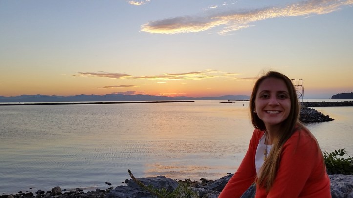 sunset along the waterfront in Burlington