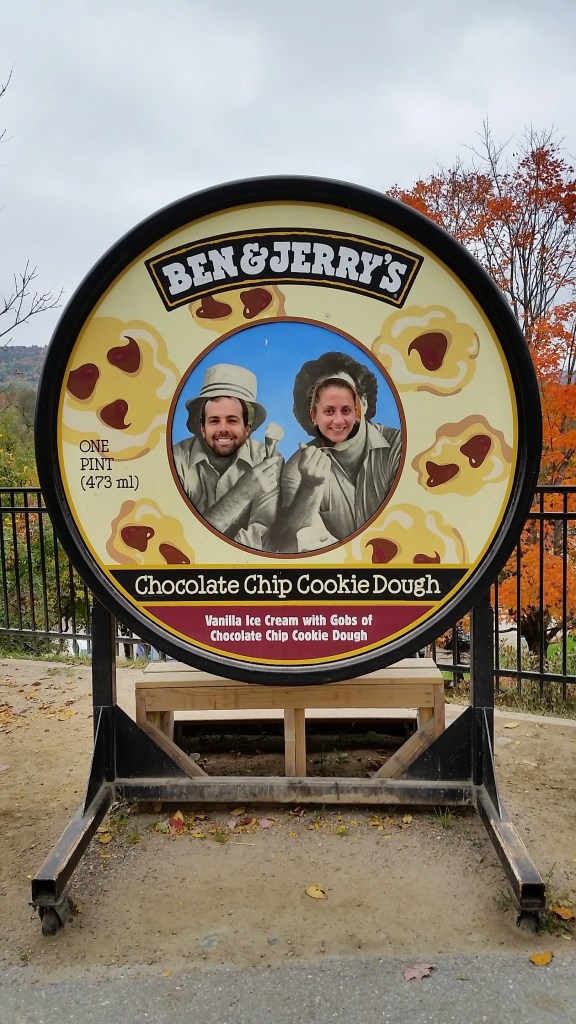 Being goofy at Ben & Jerry's