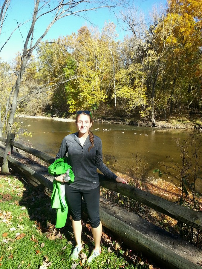 Walking along the river