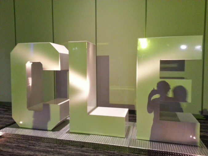 The place was all decked out in CLE-themed swag