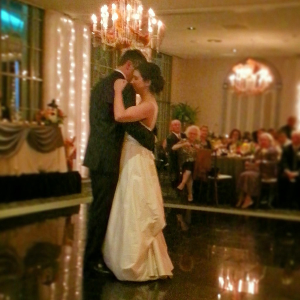 Beautiful bride at her first dance