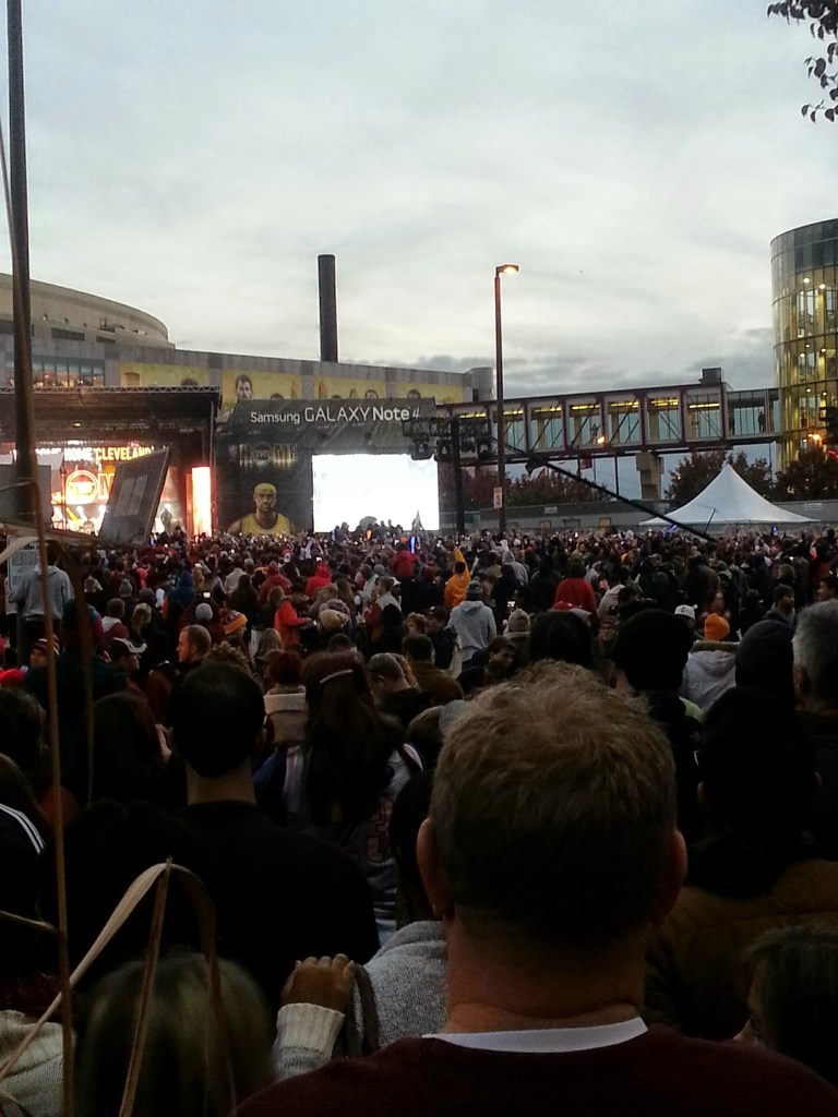 OK so this is from Thursday. The scene outside the Q before the home opener.