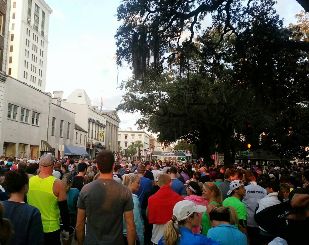 Everyone lined up at the start.