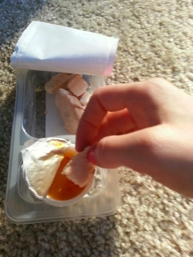 Yup, eating on the floor!