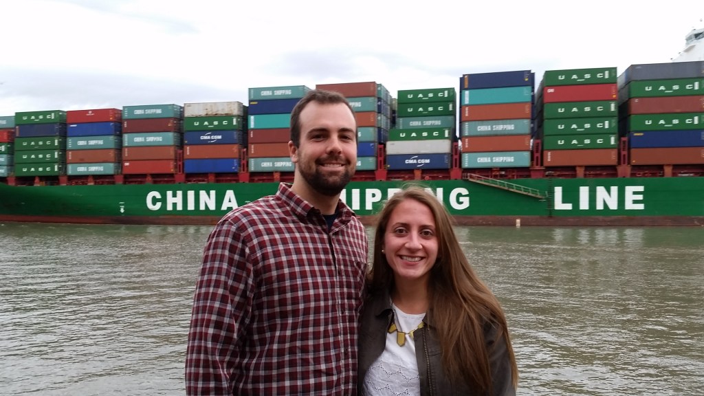 B and I along the waterfront