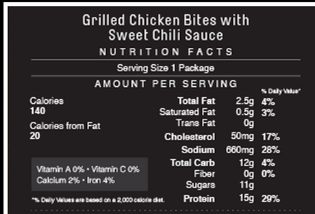 hillshire snacking grilled chicken bites with sweet chili sauce