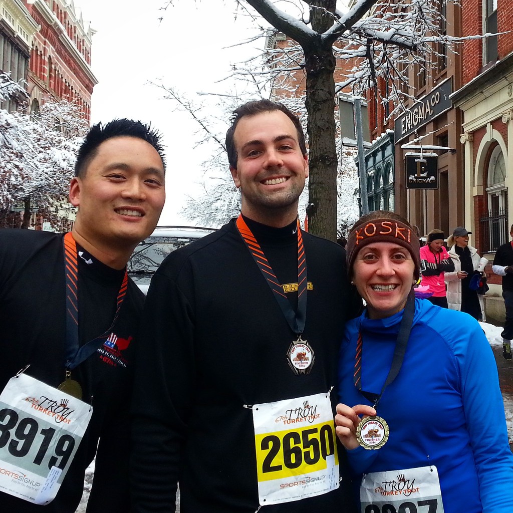 Melgar's husband, B and me post-run