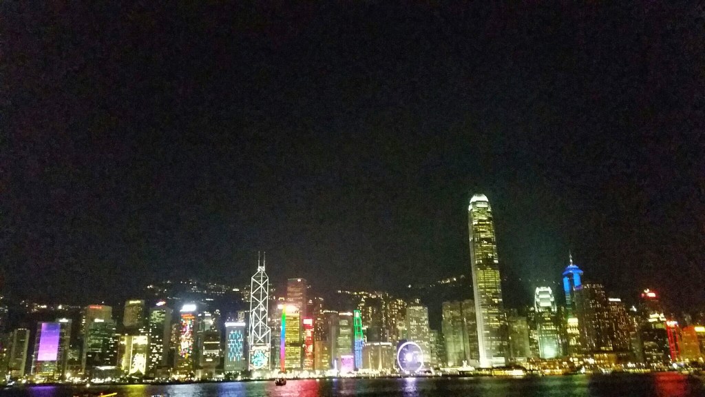 View from Kowloon - all the buildings lit up