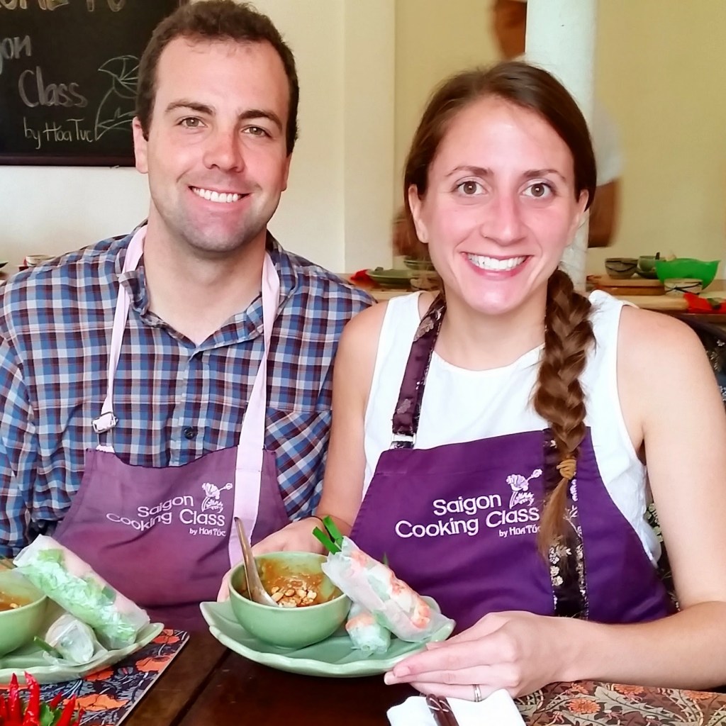 first we made spring rolls