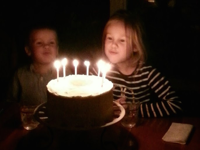 blowing out the candles!