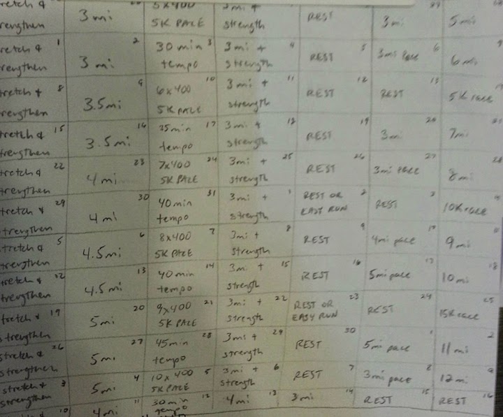 B made me a schedule :)