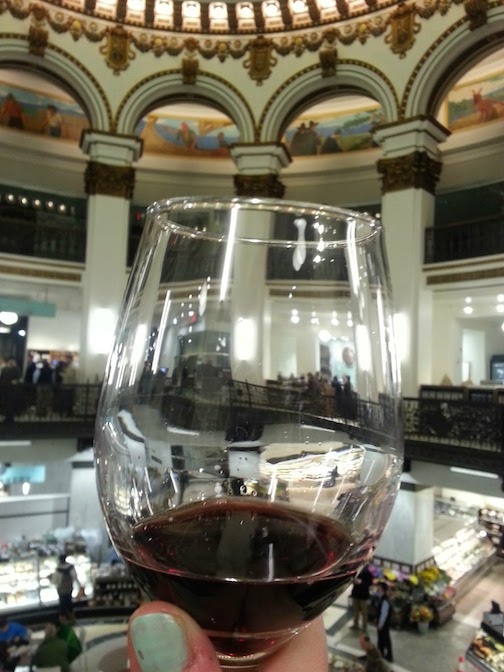 Glass of wine while shopping!