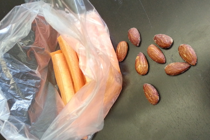 snack one. already had eaten some almonds and carrots before taking the pic.