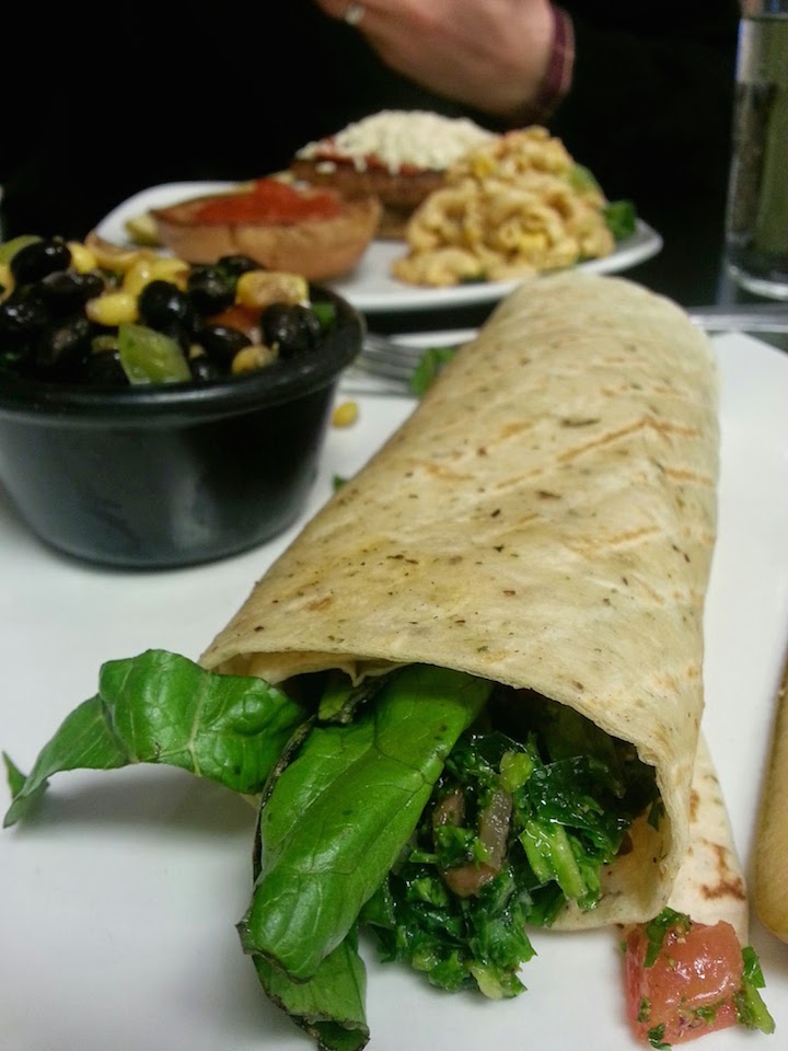 My go-to - half kalebouli wrap and bean/corn salad