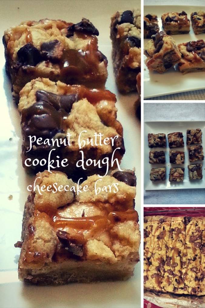 peanut butter cookie dough  cheesecake bars