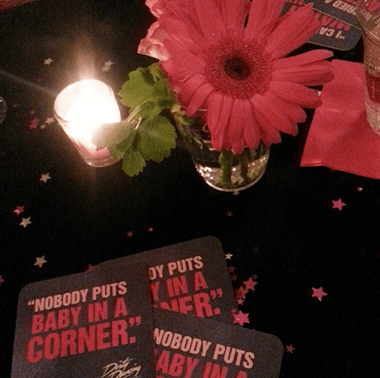 Perfect GNO - flowers, candles, wine (not pictured) and cute coasters!