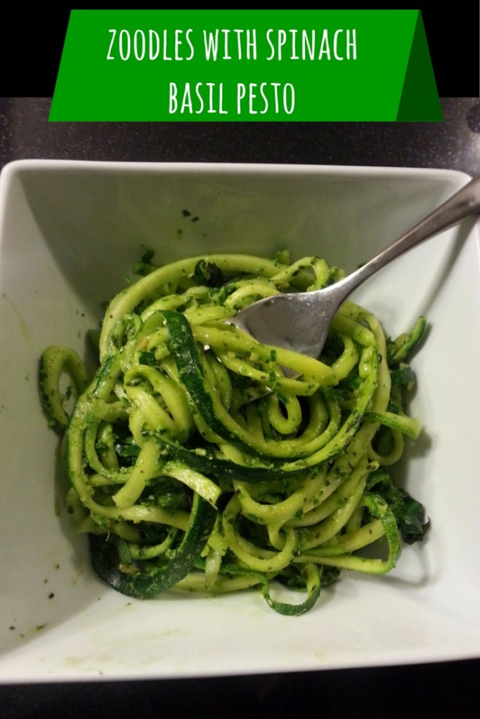 zoodles and pesto