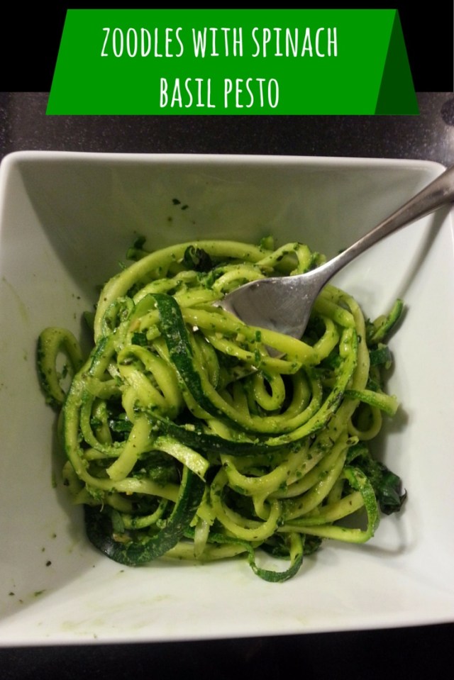 zoodles and pesto