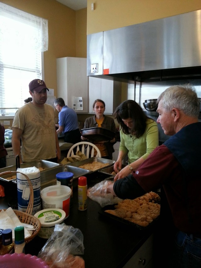 preparing dinner (I'm not doing much in the background)