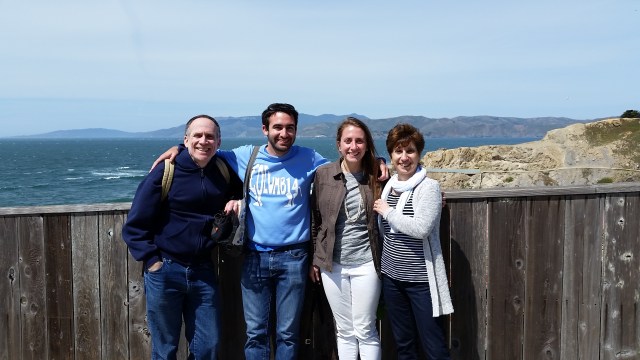 on one of our many walks in SF