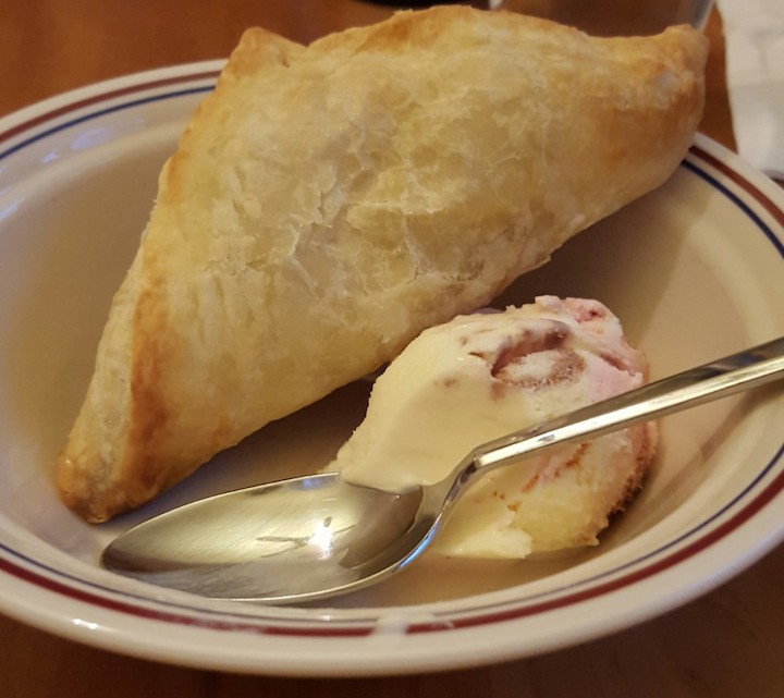 Dessert. Apple turnovers and ice cream!