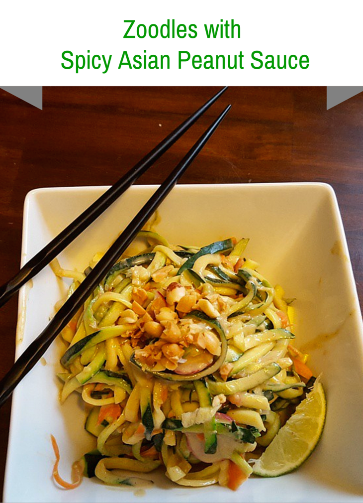 Zoodles with Spicy Asian Peanut Sauce
