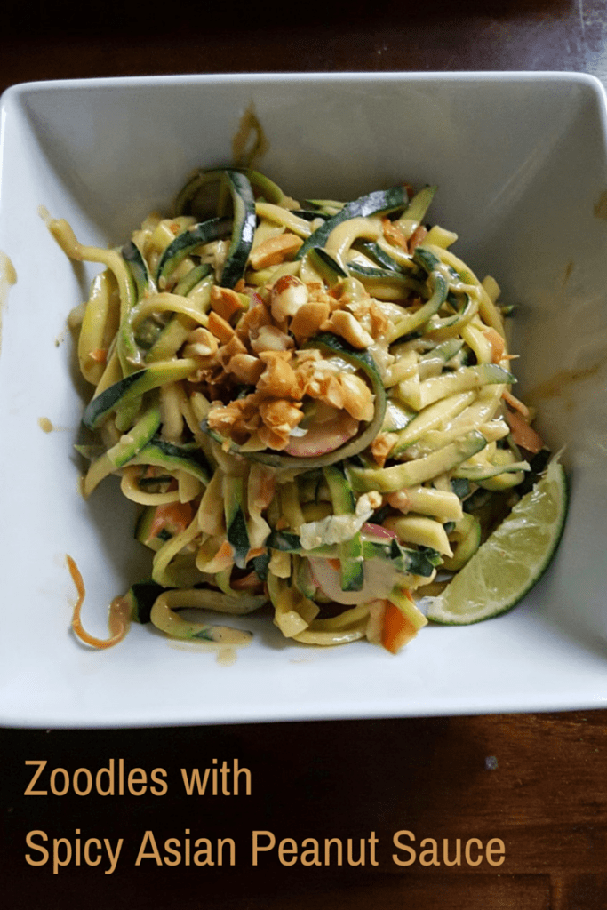 Zoodles with Spicy Asian Peanut Sauce