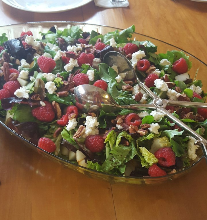 part of dinner - beautiful salad!