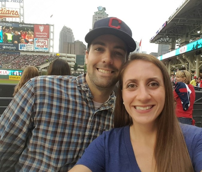 B and me at the game