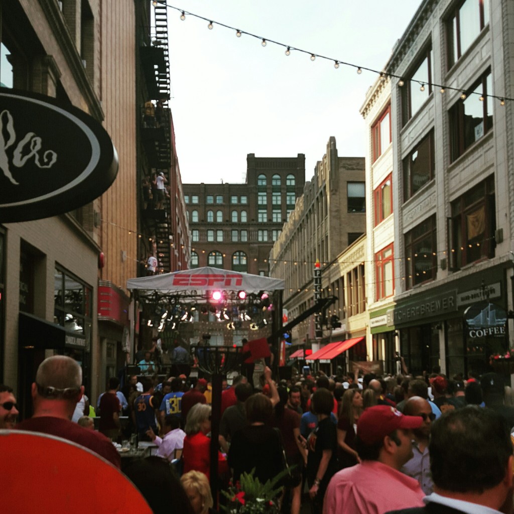 To say downtown was crowded is an understatement