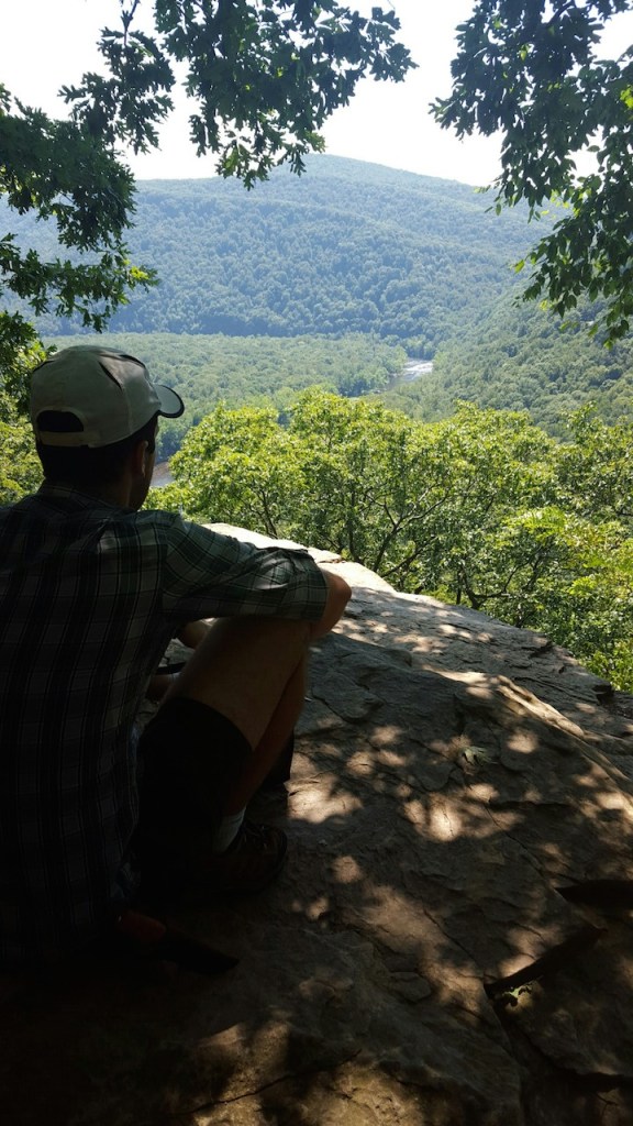 B, taking in the view (shh he didn't know i was snapping a photo!)