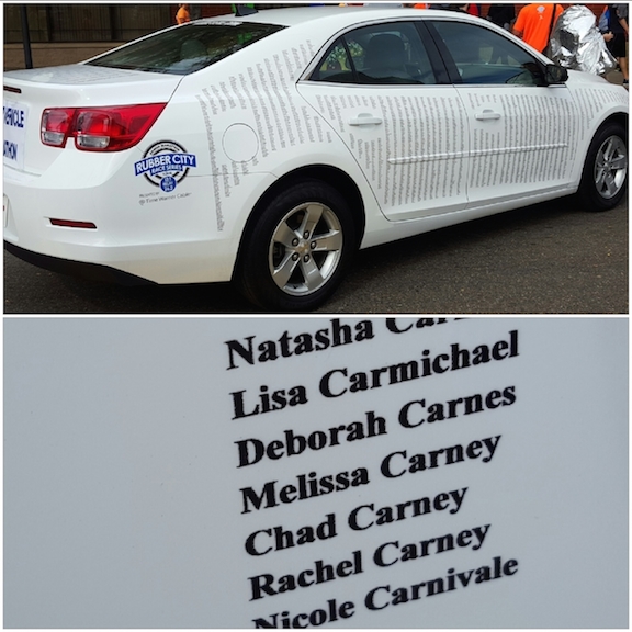 my name on the pace car at the Expo!