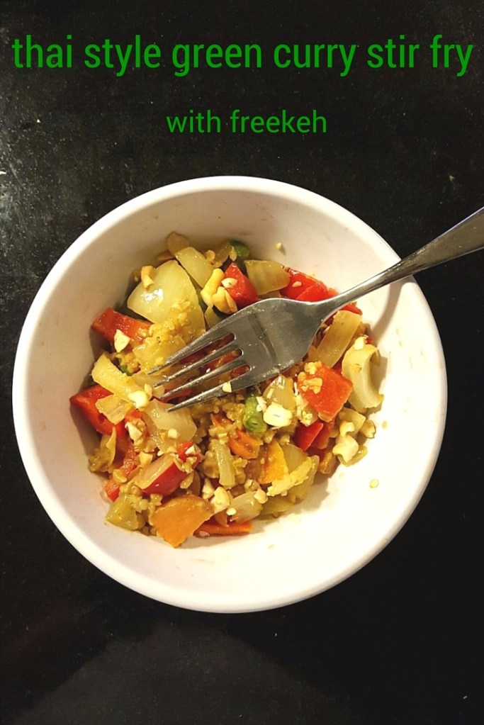 green curry over freekeh - icrashedtheweb
