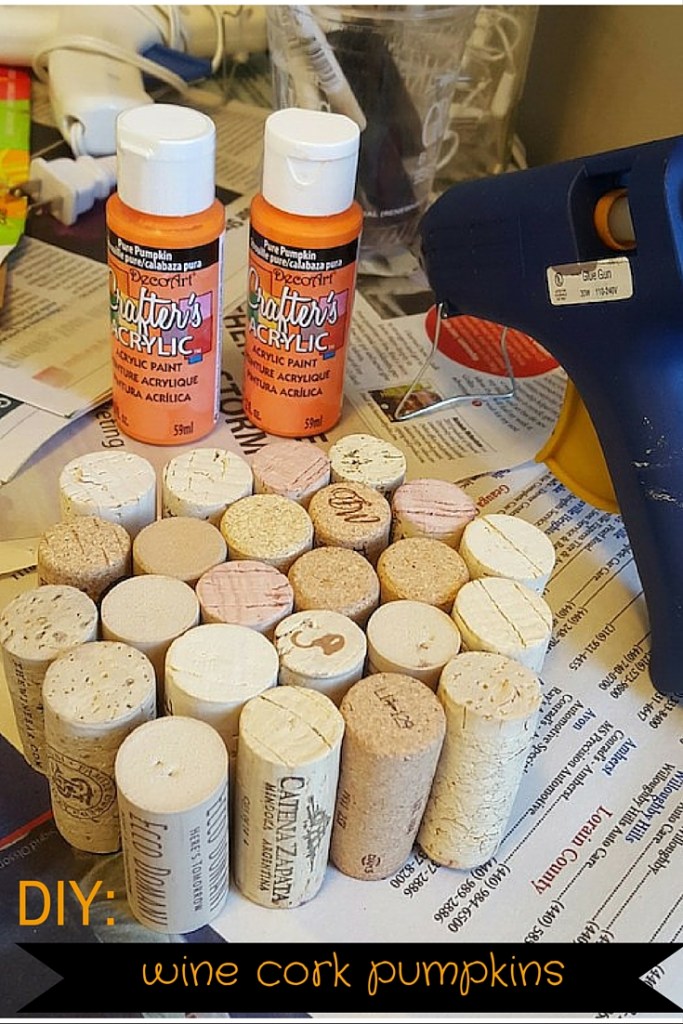 lining the corks up, getting ready to glue