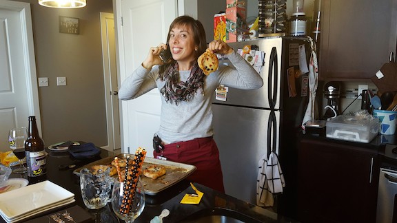 cuoghi made mini pumpkin shaped pizzas