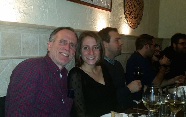 Dad and me at dinner