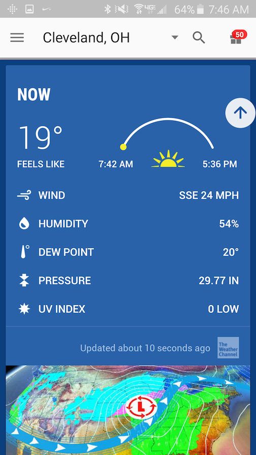 weather on my walk to work in the morning - thus it was much colder when i woke up!