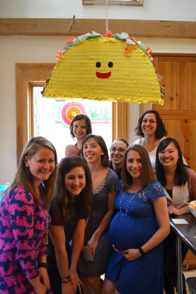 some of the Ladies Craft Beer Society at my baby shower. It was an awesome taco-themed shower!