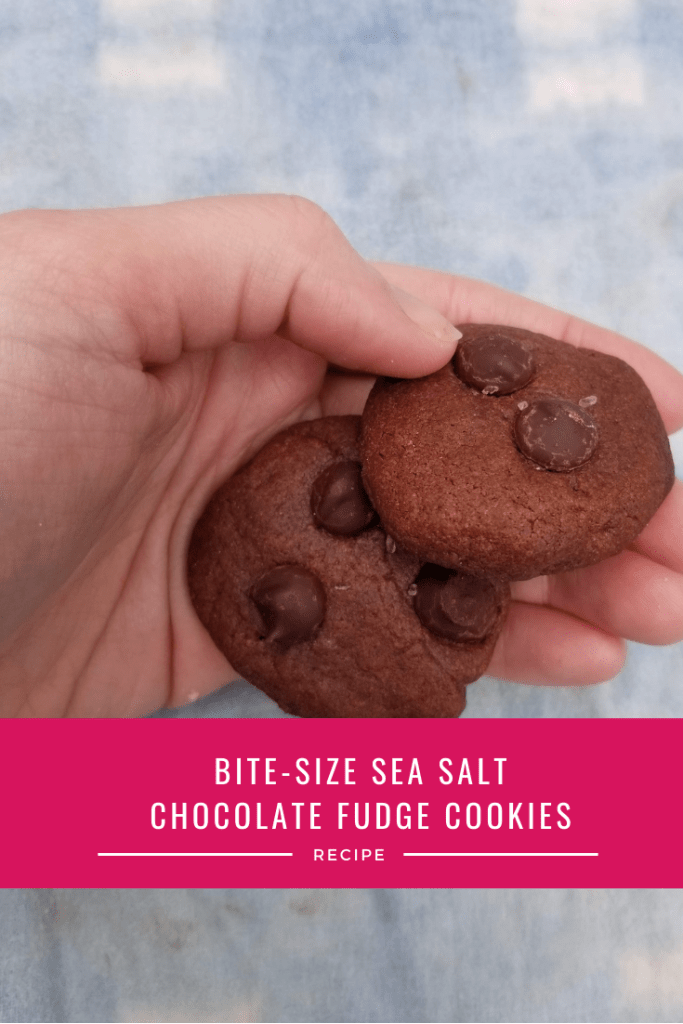 Bite-Size Sea Salt Chocolate Fudge Cookies
